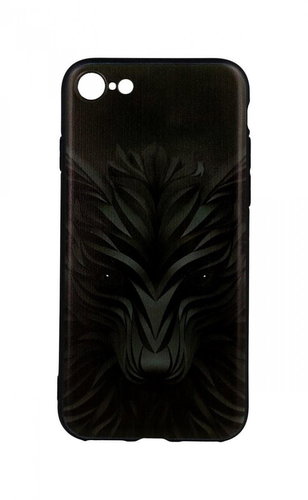 TopQ Cover iPhone SE 2022 silicone Black wolf 74674 - Phone Cover - Main image