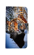 TopQ Case iPhone SE 2022 book case Brown tiger 74990 - Phone Case