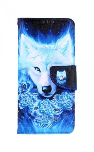 TopQ Case Vivo Y01 Book Turquoise Wolf 74739 - Phone Case - Main image