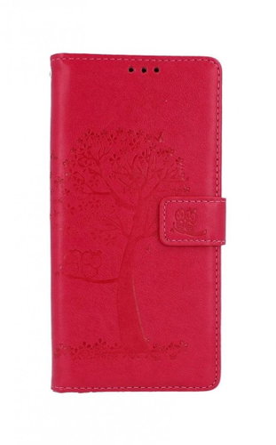TopQ Cover Xiaomi Redmi 9 Book Dark Pink Owl Tree 53905 - Phone Cover - Main image