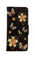 TopQ Case Vivo Y01 Book Gold Flowers 74787 - Phone Case