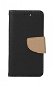 TopQ Puzdro iPhone SE 2022 knižkové čierno-zlaté 75045 - Puzdro na mobil