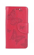 TopQ Pouzdro iPhone SE 2022 knížkové Butterfly růžové 75010 - Pouzdro na mobil