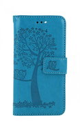 TopQ Case iPhone SE 2022 Book Turquoise Owl Tree 75002 - Phone Case