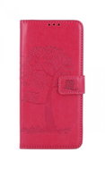 TopQ Case Vivo Y01 Book Dark Pink Owl Tree 74819 - Phone Case