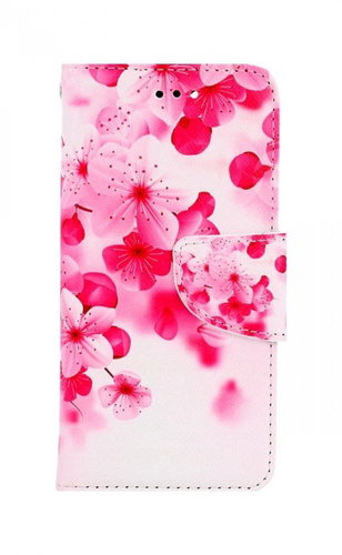 TopQ Case iPhone SE 2022 bookish Pink flowers 74780 - Phone Case - Main image