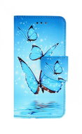 TopQ iPhone SE 2022 book case Blue butterflies 74767 - Phone Case