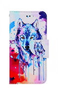 TopQ iPhone SE 2022 book case Drawing of a wolf 74718 - Phone Case