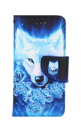 TopQ Case iPhone SE 2022 Book Turquoise Wolf 74713 - Phone Case