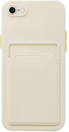 TopQ Cover iPhone SE 2022 with pocket beige 75402 - Phone Cover