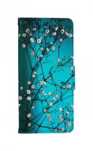 TopQ Case Xiaomi Redmi 10C book Blue with flowers 75283 - Phone Case - Main image