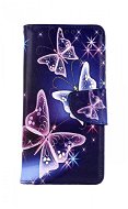 TopQ Puzdro Xiaomi Redmi 8 knižkové Modré s motýlikmi 47240 - Puzdro na mobil