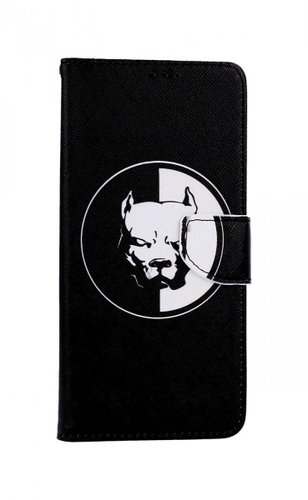 TopQ Case Xiaomi Redmi Note 10 book Black and white pitbull 59742 - Phone Case - Main image