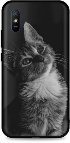 TopQ Cover Xiaomi Redmi 9A Silicone Cute Cat 51853 - Phone Cover - Main image