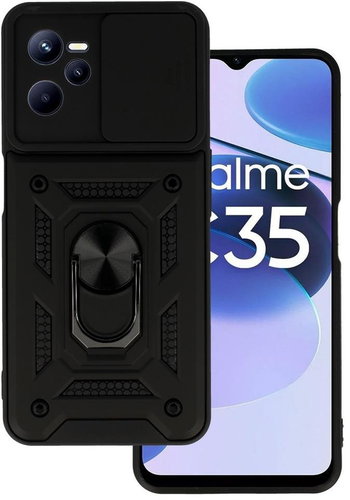TopQ Cover Armor Lens Realme C35 ultra durable black 76132 - Phone Cover - Main image