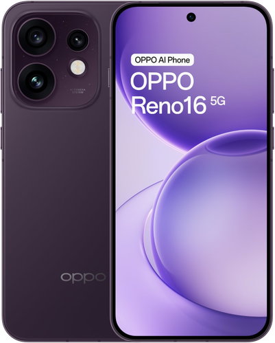OPPO Reno16 5G 8GB/512GB Purple Black - Mobile Phone - Main image