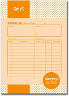 OPTYS 1077 Delivery Note - Form