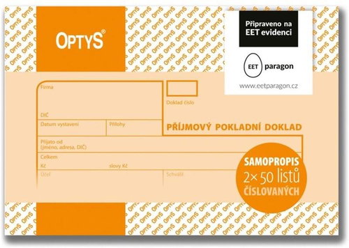 OPTYS 1081 Cash Receipt - Form - Main image