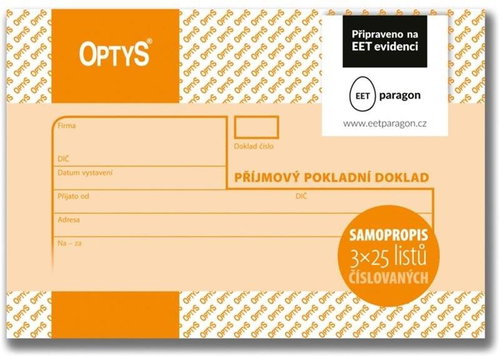 OPTYS 1082 Cash Receipt - Form - Main image