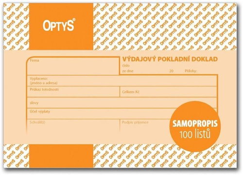 OPTYS 1083 Cash Receipt - Form - Main image