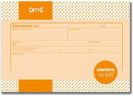 OPTYS 1254 Complaint Form - Form