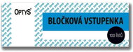 OPTYS 1267 Bločková vstupenka - Tiskopis