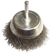 OPTIMAtools Cup Brush for Steel 75 x 0.3mm, Shank of 6mm - Cup Brush