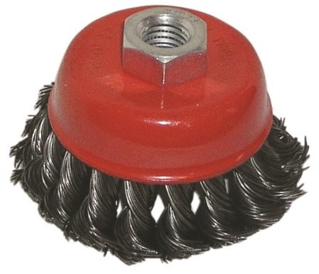 OPTIMAtools Braided Pot Brush 80 x 0.5mm M14x2 - Cup Brush - Main image