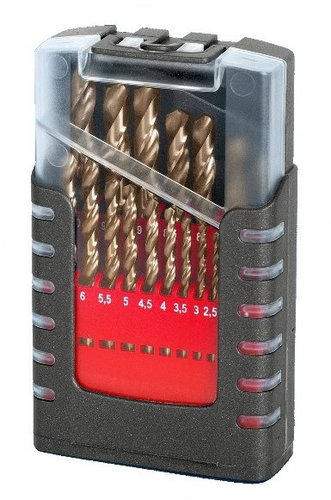 OPTIMAtools Set of Ground Drills 19 pcs HSS-Cobalt 5% - Drill Set - Main image