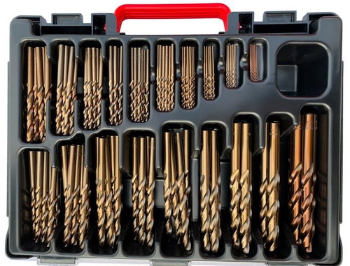 OPTIMA Set of Ground Drills Bits 170 pcs HSS-Cobalt 5% - Drill Set - Main image