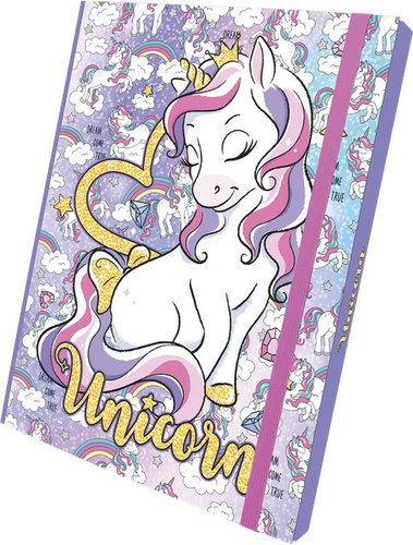 OPTIMUM 3D A4 Notebook Folder, Unicorn - Desky na sešity - Main image