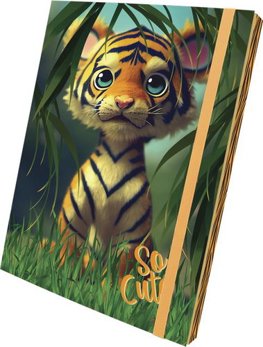 OPTIMUM 3D A4 Notebook Folder, Tiger - Desky na sešity - Main image