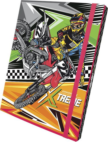 OPTIMUM 3D Folder for Exercise Books, A4, Motorcycle Extreme - Desky na sešity - Main image