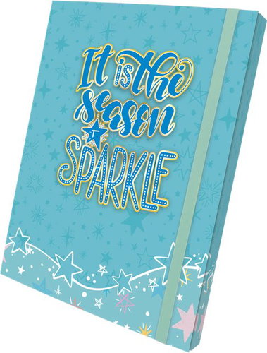 OPTIMUM 3D A4 Notebook Folder, Sparkle Turquoise - Desky na sešity - Main image