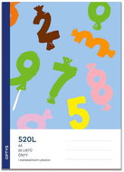 OPTYS 520 L, clean, with integrated mathematical lazy, numbers - Exercise Book