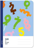 OPTYS 520 woodless, clean, numbers - Exercise Book