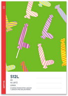 OPTYS 512 L, with two auxiliary lines and with slope for the font, nature - Exercise Book