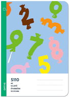 OPTYS 5110 bezdřevý, čtverečkovaný, čísla - Sešit