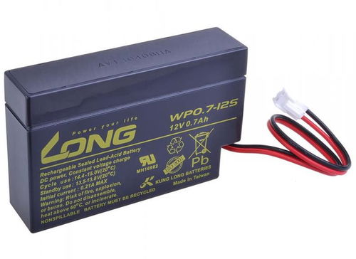 Long 12V 0.7Ah olověný akumulátor JST (WP0.7-12S) - Baterie pro záložní zdroje - Hlavní obrázek
