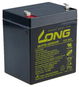 Long 12V 5Ah Lead Acid Battery HighRate F1 (WP5-12SHR F1) - Rechargeable Battery