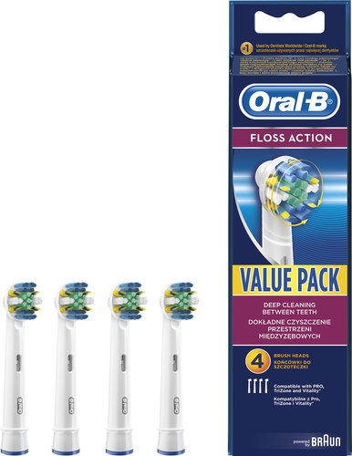 Oral-B Replacement Head Floss Action 4 pcs - Toothbrush Replacement Head - Main image
