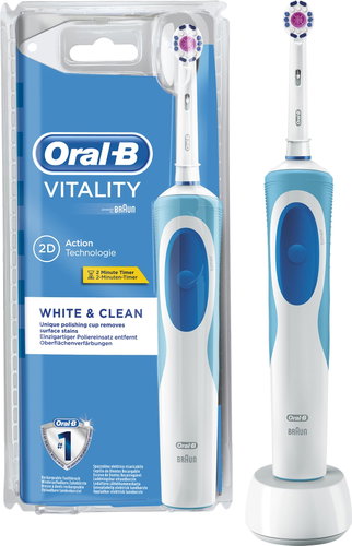 Oral B Vitality 3D White + EB 18-2 3D White Main image Oral B Vitality 3D White + EB 18-2 3D White - Electric Toothbrush - Main image