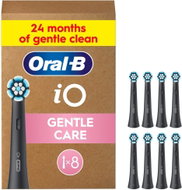 Oral-B iO Gentle Care Black, Genuine Replacement Round Brush Heads, 8pcs - Toothbrush Replacement Head