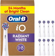 Oral-B iO Radiant White, Original Replacement Round Brush Heads, 8pcs - Toothbrush Replacement Head