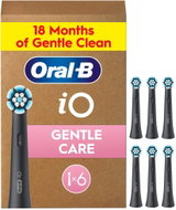 Oral-B iO Gentle Care Black, Genuine Round Replacement Brush Heads, 6-Pack - Toothbrush Replacement Head