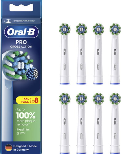 Oral-B Pro Cross Action White, 8 pcs - Toothbrush Replacement Head - Main image