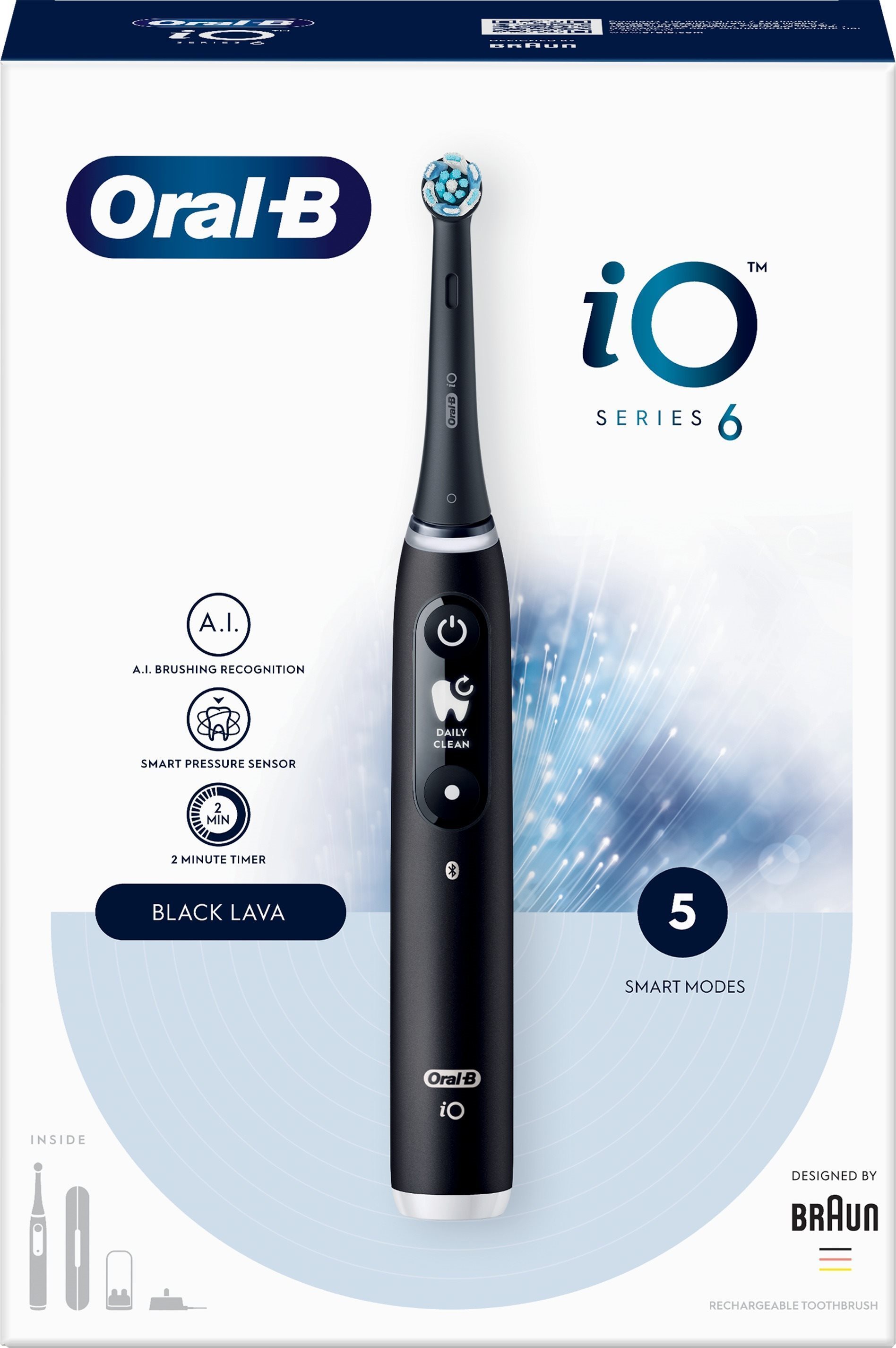 Oral-B iO Series 6 Black With iO Magnetic Technology