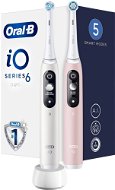 Elektromos fogkefe Oral-B iO Series 6 Duo White&Pink Sand Mágneses fogkefék - Elektrický zubní kartáček