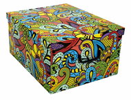 ORDINETT Storage box 47 l FANTASY cardboard 49 × 39 × 25 cm - Storage Box