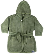 KIKKO XKKO Organic Baby Bathrobe, organic cotton, terry - Granite Green, 12 - 24 m - Bathrobe